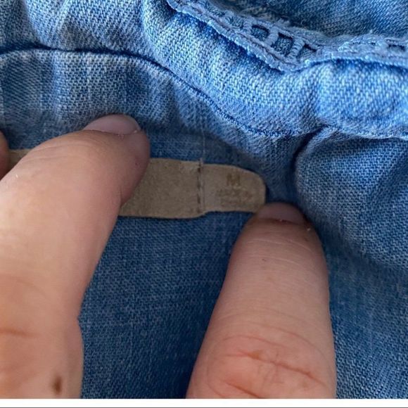 Max jeans denim jean vest drawstring waist blue M - Picture 6 of 6